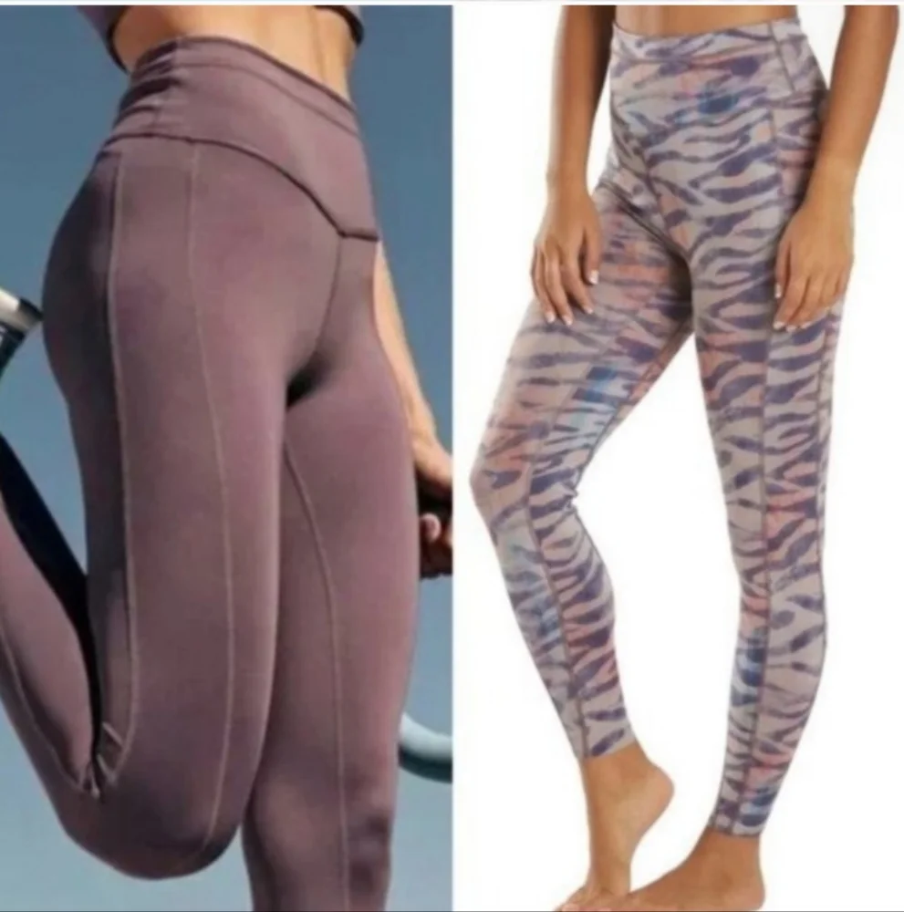 NWT FP Movement Beat The Heat Reversible Sports Bra & Leggings Set Tiger Combo - Picture 2 of 11